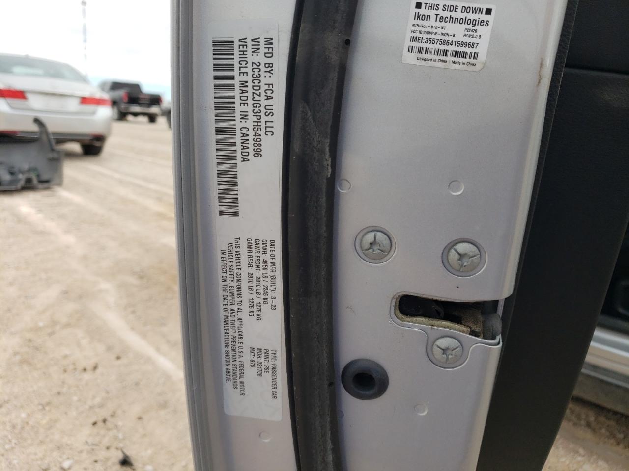 2023 DODGE CHALLENGER GT VIN:2C3CDZJG3PH549896