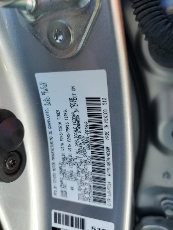 2023 TOYOTA TACOMA DOUBLE CAB VIN:3TYCZ5AN9PT108722