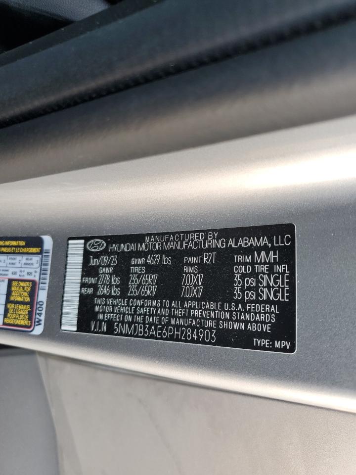 2023 HYUNDAI TUCSON SEL VIN:5NMJB3AE6PH284903