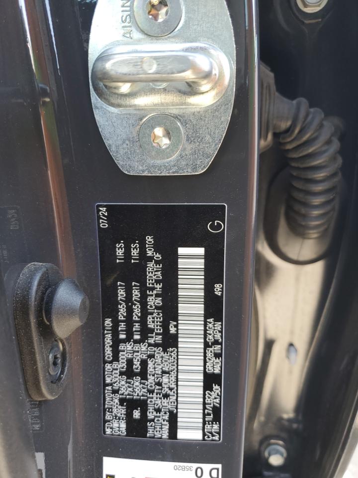 2024 TOYOTA 4RUNNER SR5/SR5 PREMIUM VIN:JTENU5JR9R6303563