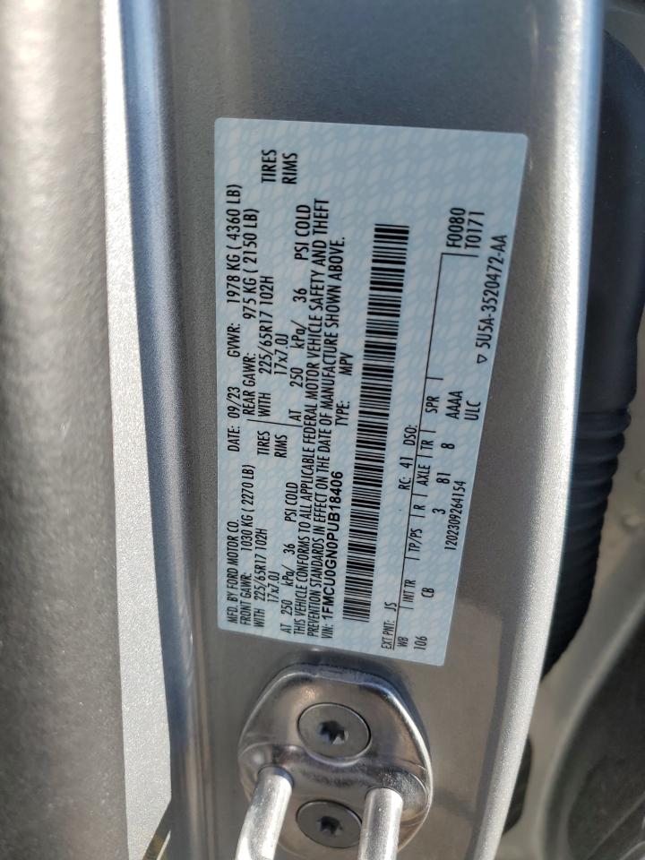 2023 FORD ESCAPE ACTIVE VIN:1FMCU0GN0PUB18406