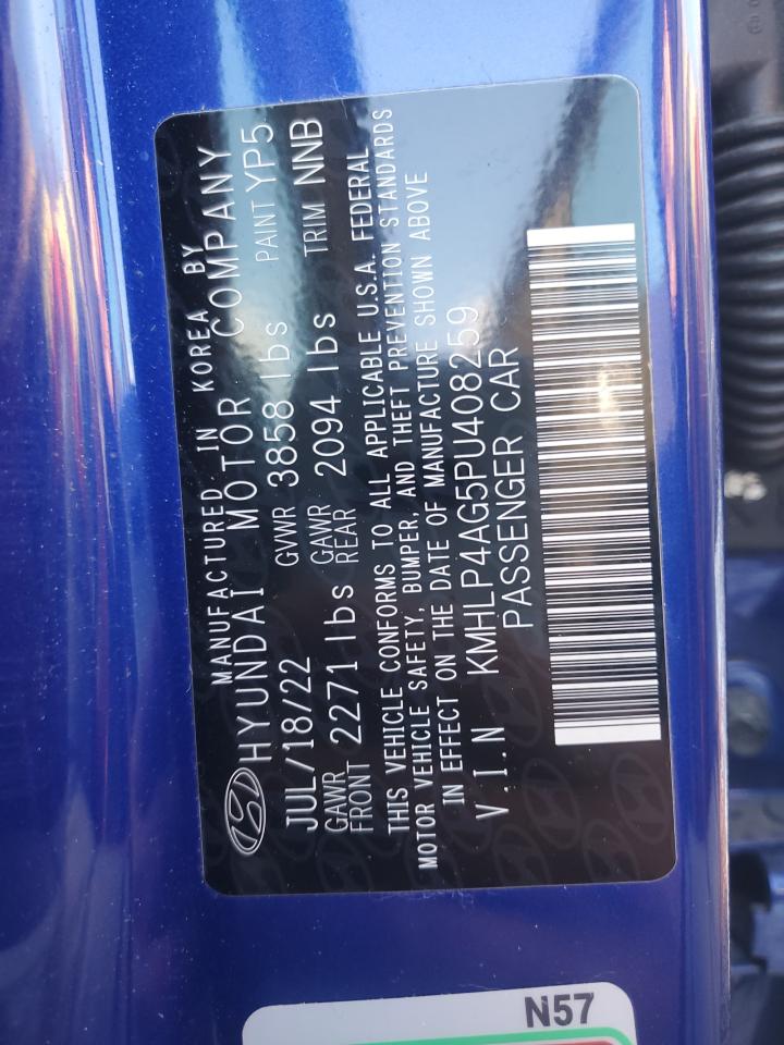 2023 HYUNDAI ELANTRA LIMITED VIN:KMHLP4AG5PU408259