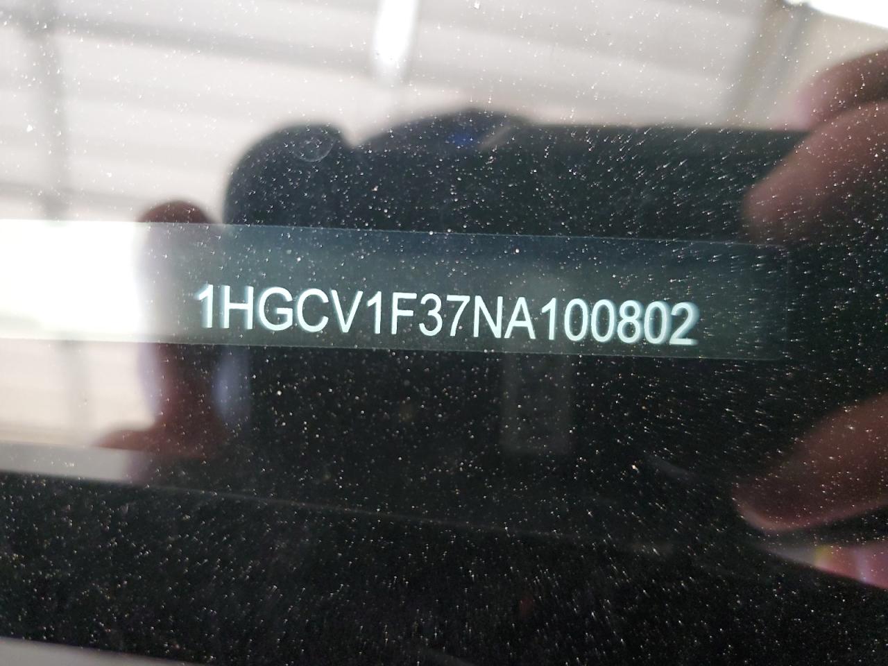 2022 HONDA ACCORD SPORT VIN:1HGCV1F37NA100802