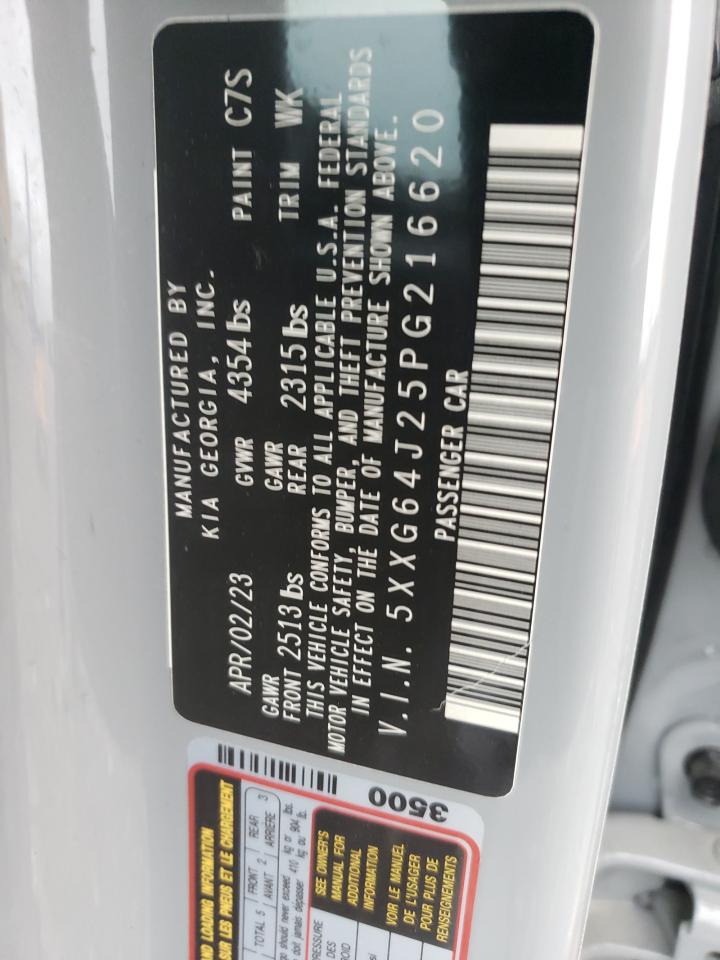 2023 KIA K5 GT LINE VIN:5XXG64J25PG216620