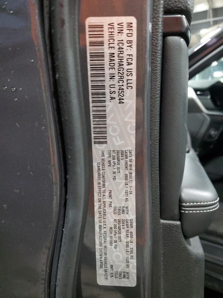 2024 JEEP GRAND CHEROKEE LAREDO VIN:1C4RJHAG2RC145244