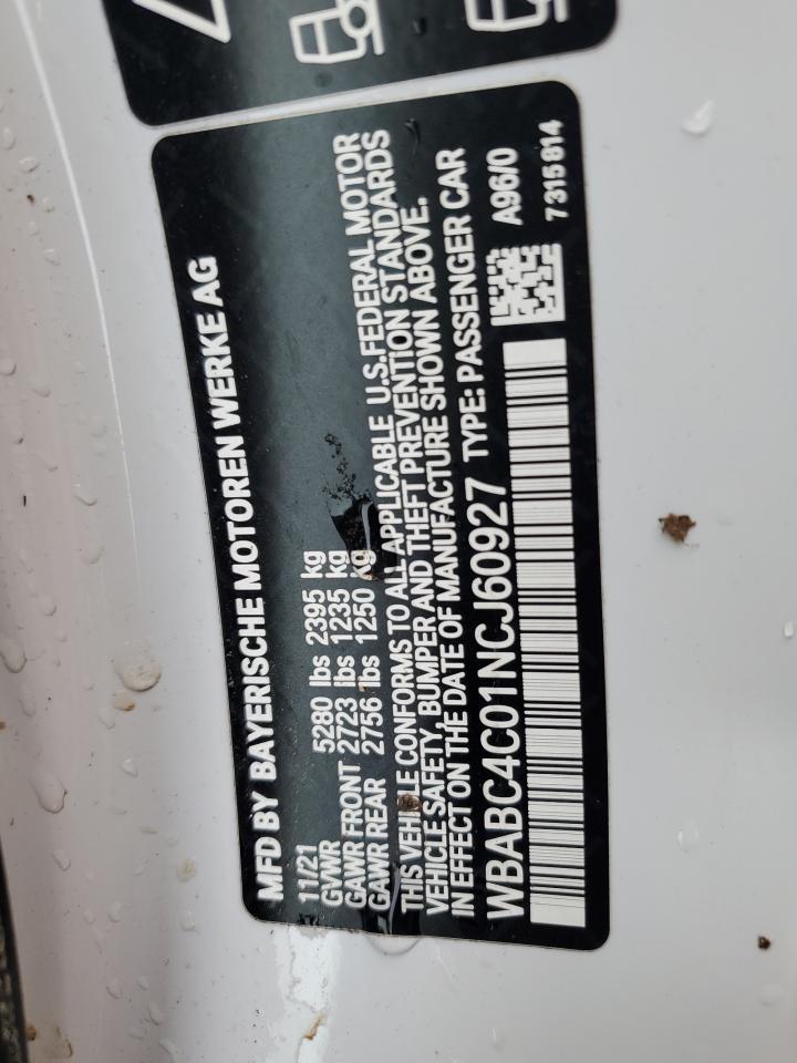 2022 BMW M850XI VIN:WBABC4C01NCJ60927