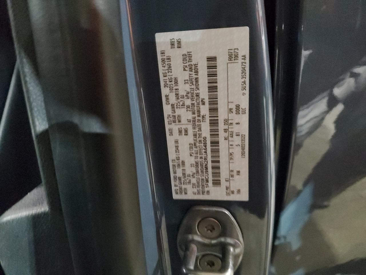 2024 FORD ESCAPE ST LINE VIN:1FMCU9MN2RUA64800