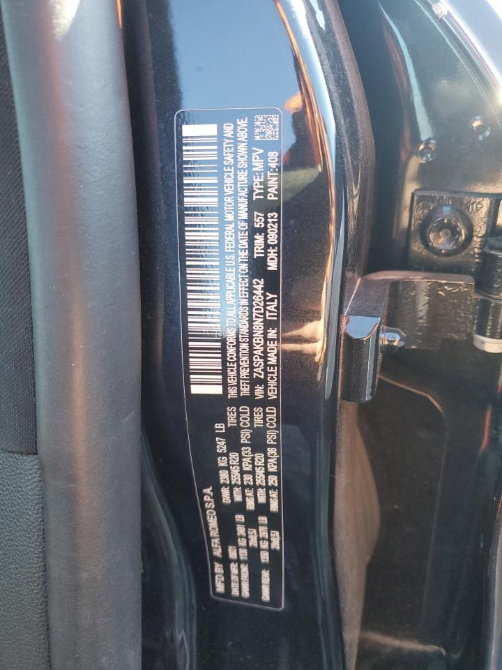 2022 ALFA ROMEO STELVIO TI VIN:ZASPAKBN8N7D26442