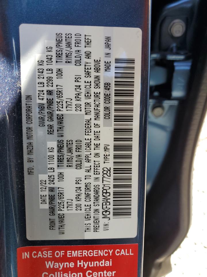 2023 MAZDA CX-5 VIN:JM3KFBAM3P0177292
