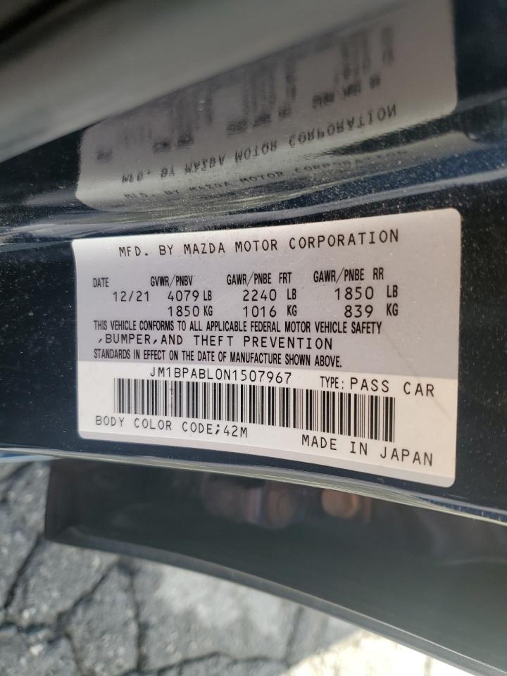 2022 MAZDA 3 SELECT VIN:JM1BPABL0N1507967
