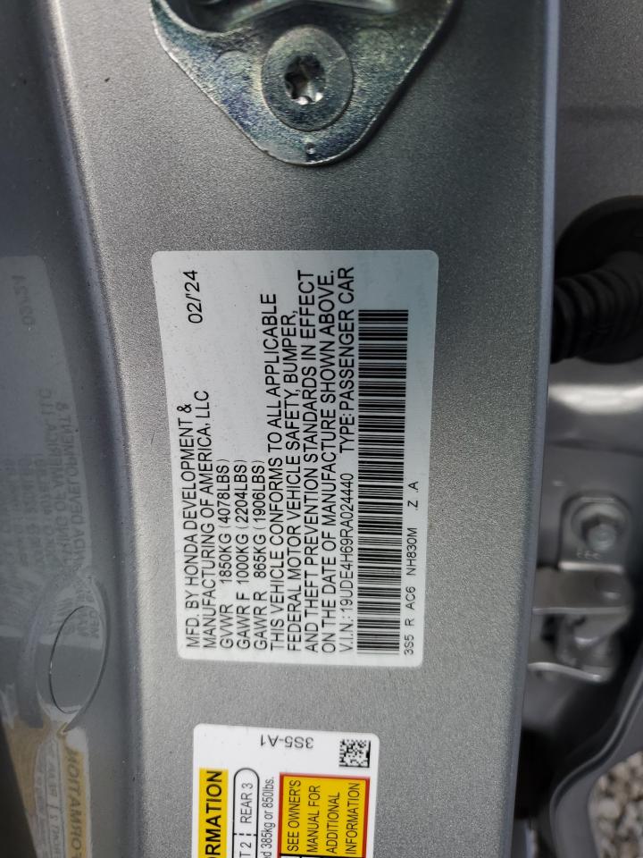 2024 ACURA INTEGRA A-SPEC TECH VIN:19UDE4H69RA024440