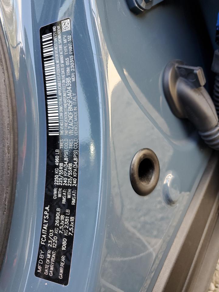 2023 DODGE HORNET GT PLUS VIN:ZACNDFBN5P3A04398