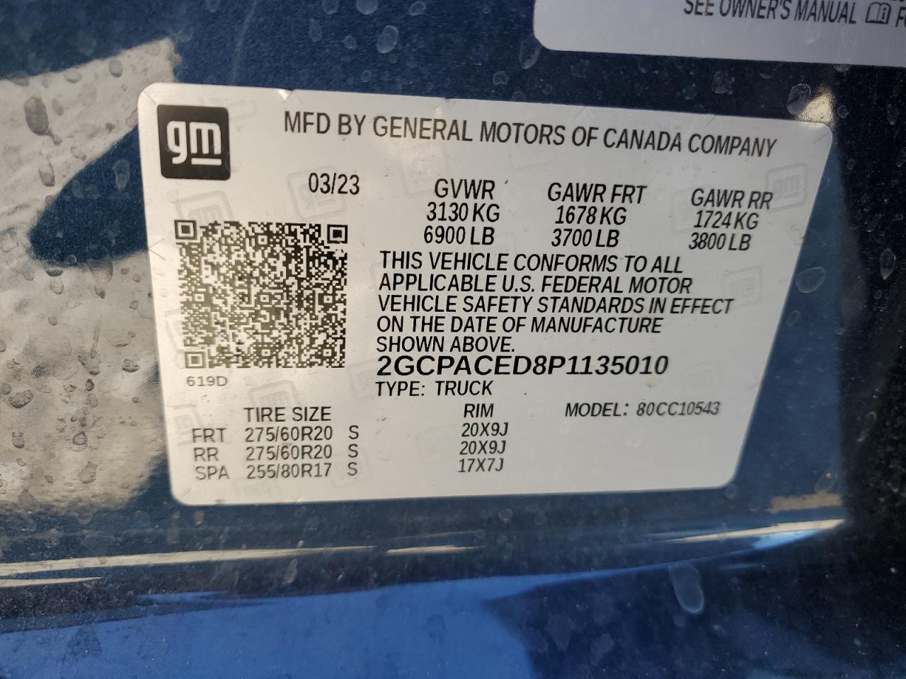 2023 CHEVROLET SILVERADO C1500 LT VIN:2GCPACED8P1135010