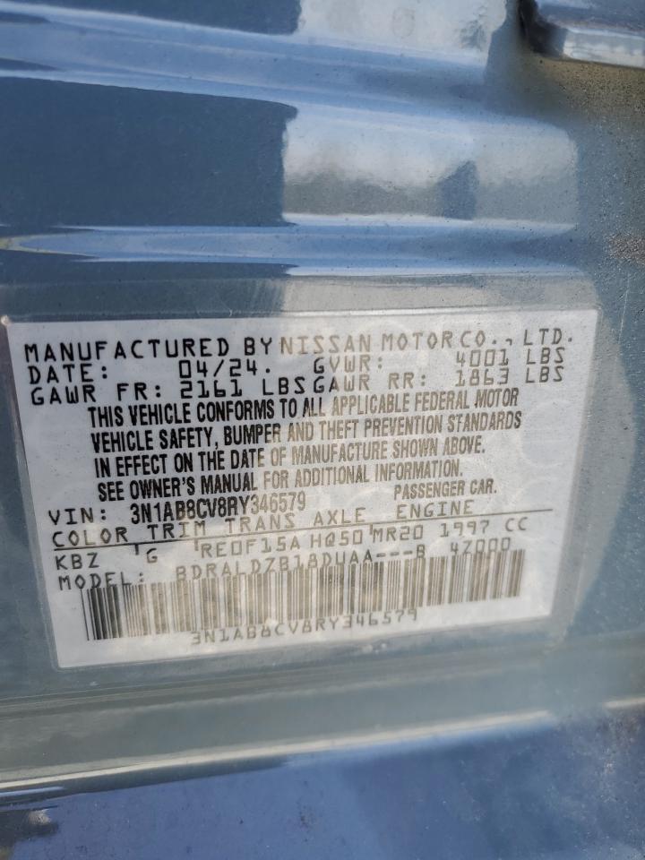 2024 NISSAN SENTRA SV VIN:3N1AB8CV8RY346579