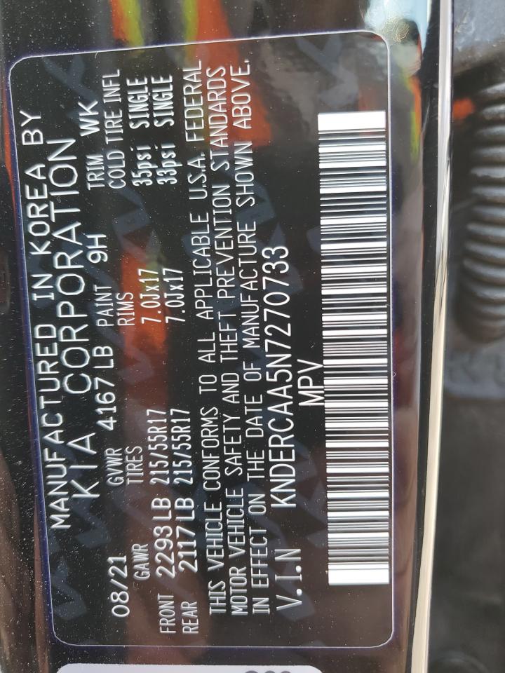 2022 KIA SELTOS EX VIN:KNDERCAA5N7270733