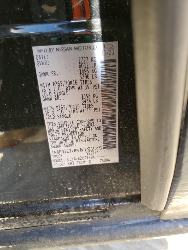 2024 NISSAN FRONTIER S VIN:1N6ED1EJ7RN619225