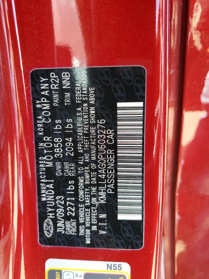 2023 HYUNDAI ELANTRA SE VIN:KMHLL4AG0PU603276