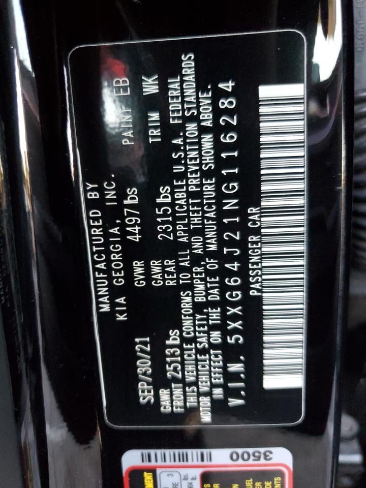 2022 KIA K5 GT LINE VIN:5XXG64J21NG116284