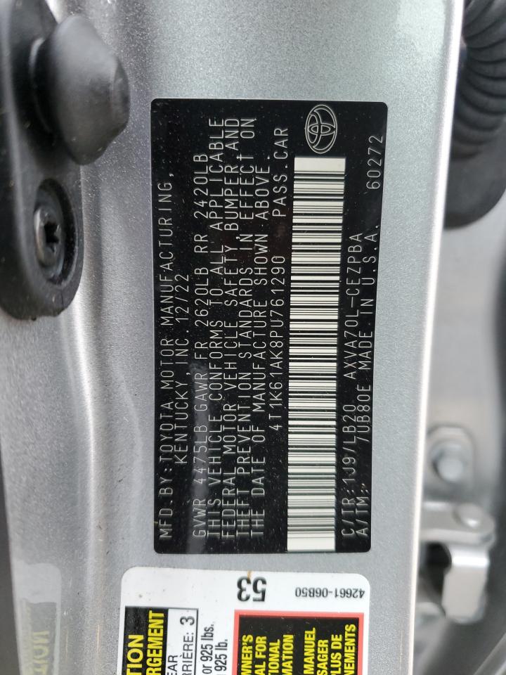2023 TOYOTA CAMRY XSE VIN:4T1K61AK8PU761290