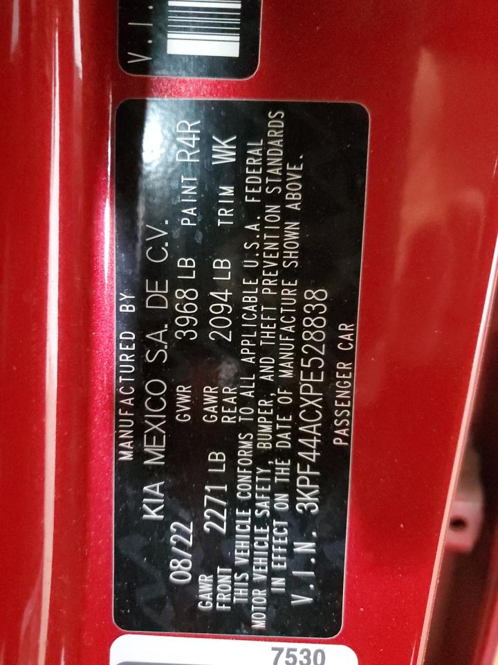 2023 KIA FORTE GT VIN:3KPF44ACXPE528838