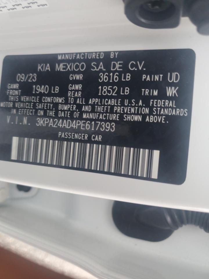 2023 KIA RIO LX VIN:3KPA24AD4PE617393