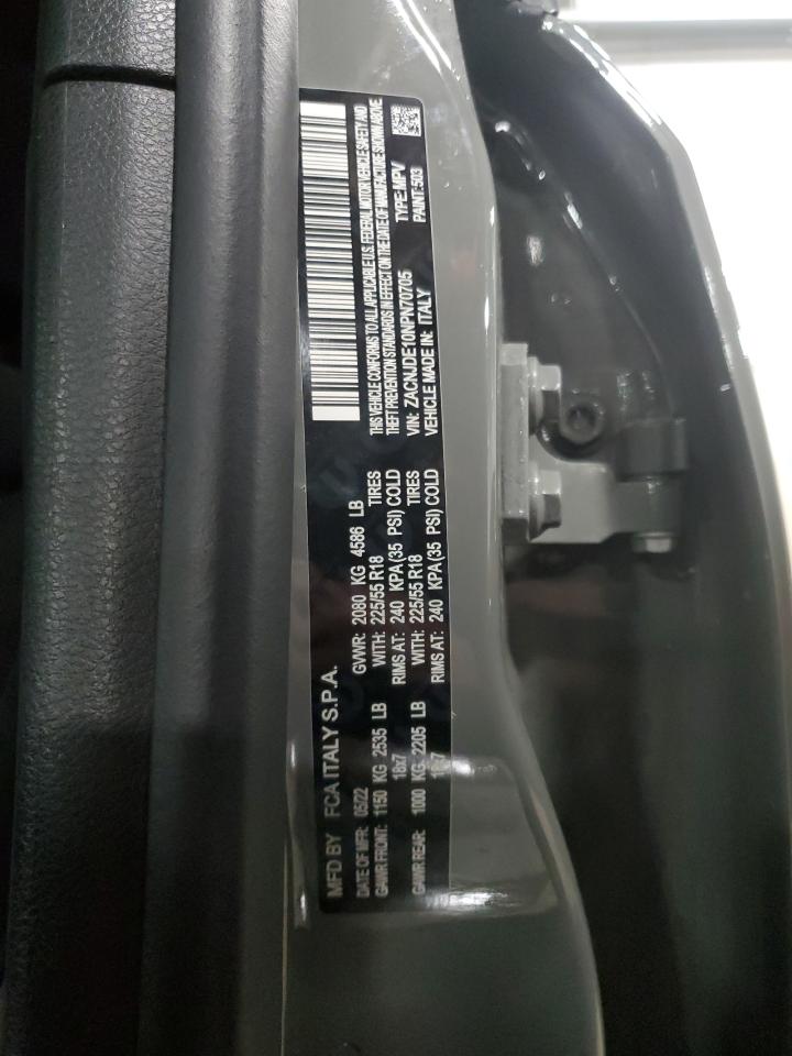 2022 JEEP RENEGADE ALTITUDE VIN:ZACNJDE10NPN70705