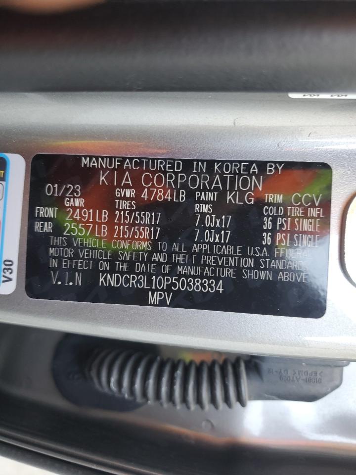 2023 KIA NIRO WIND VIN:KNDCR3L10P5038334