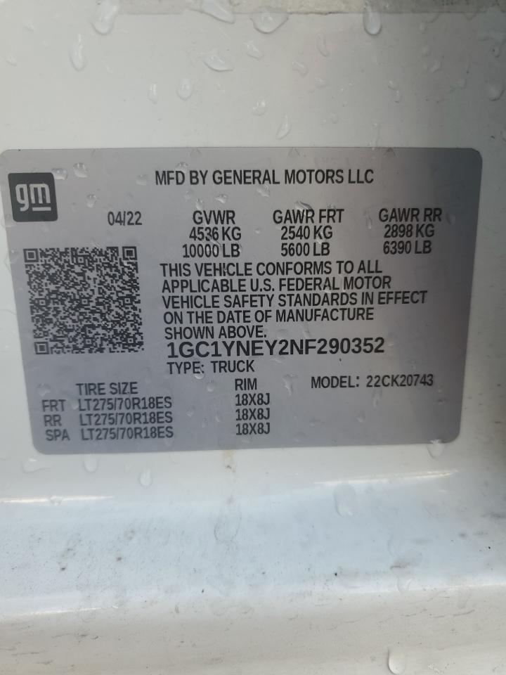 2022 CHEVROLET SILVERADO K2500 HEAVY DUTY LT VIN:5N1AZ2MJ5KN110102