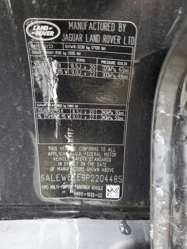 2023 LAND ROVER DEFENDER 110 VIN:SALEWEEE9P2204485