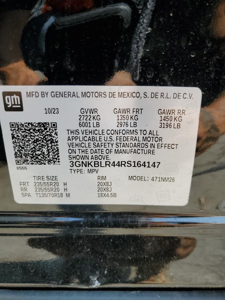 2024 CHEVROLET BLAZER PREMIER VIN:3GNKBLR44RS164147