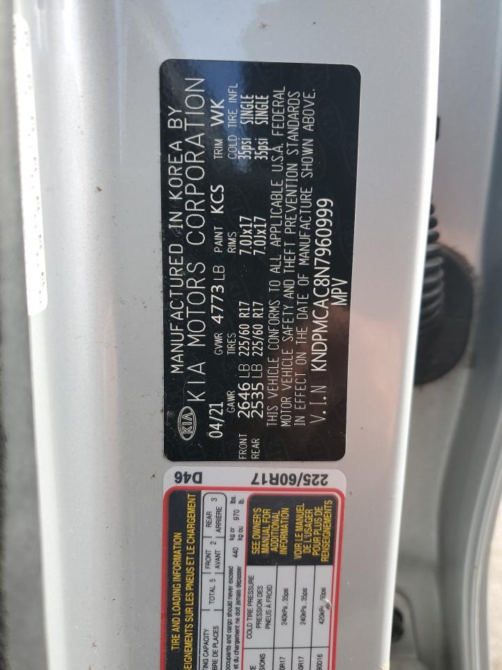 2022 KIA SPORTAGE LX VIN:KNDPMCAC8N7960999