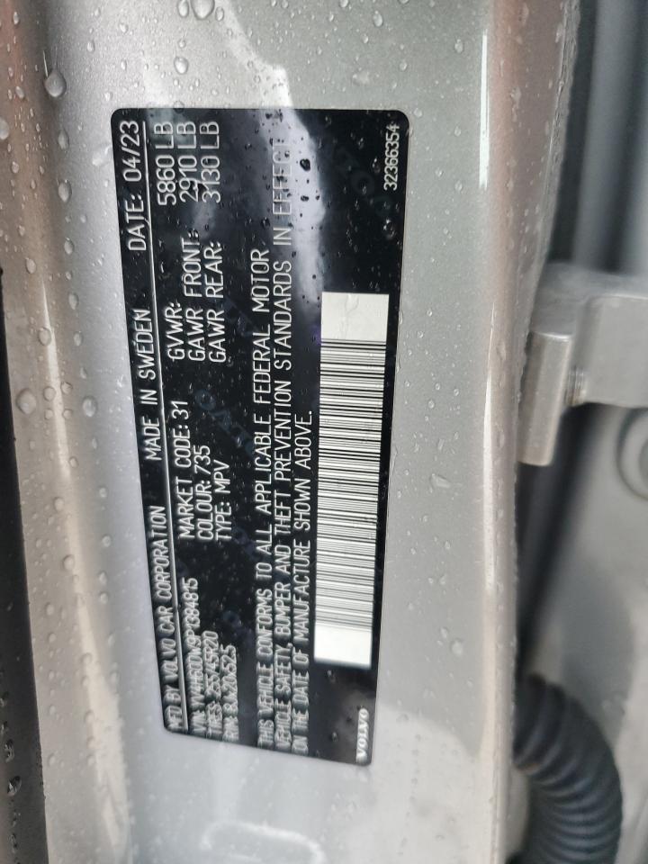 2023 VOLVO XC60 PLUS VIN:YV4H60DW9P1384815
