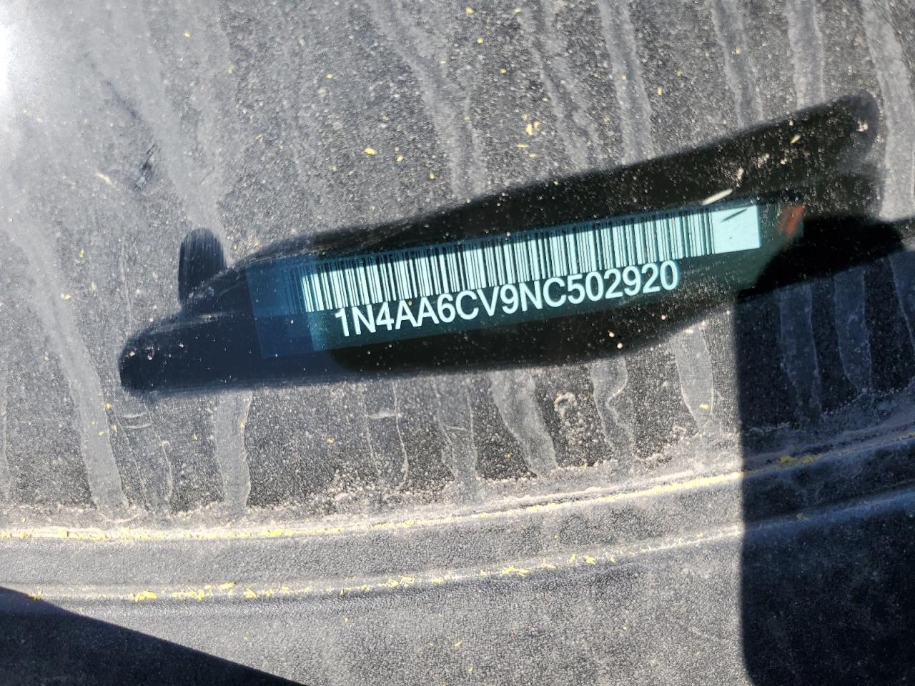 2022 NISSAN MAXIMA SV VIN:1N4AA6CV9NC502920