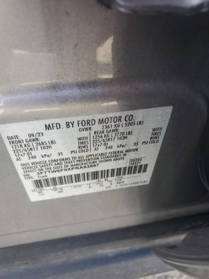 2023 FORD MAVERICK XL VIN:3FTTW8F9XPRA83897