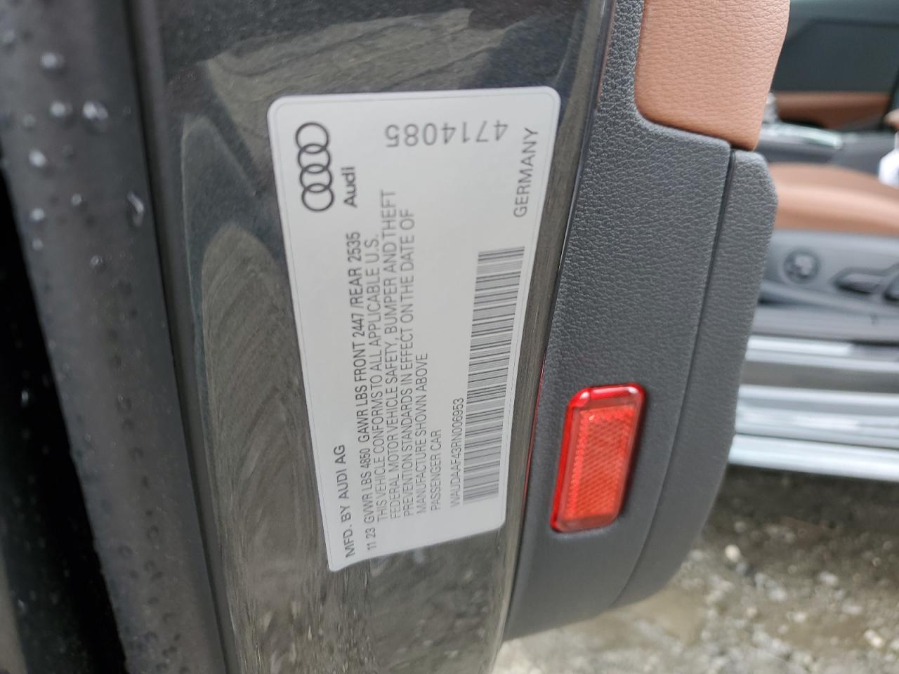 2024 AUDI A4 PREMIUM 45 VIN:WAUDAAF43RN006953