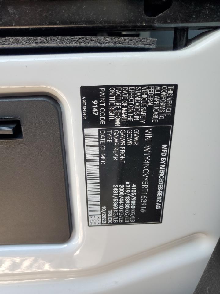 2024 MERCEDES-BENZ SPRINTER 2500 VIN:W1Y4NCVY5RT163916