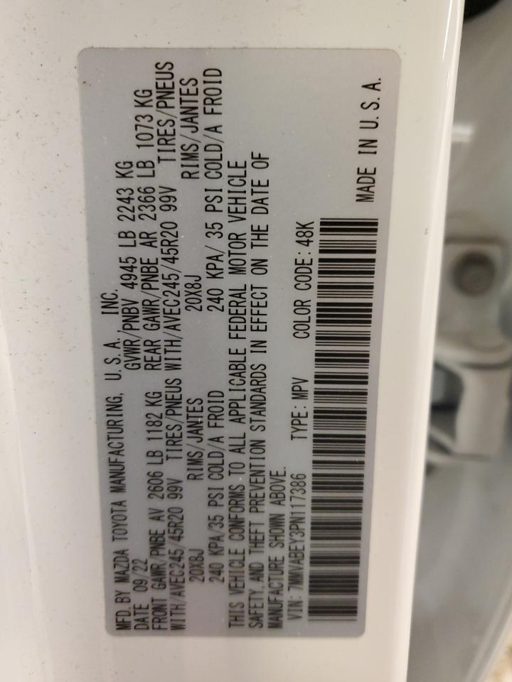 2023 MAZDA CX-50 PREMIUM PLUS VIN:7MMVABEY3PN117386