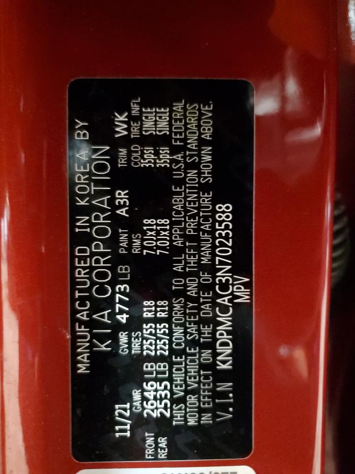 2022 KIA SPORTAGE LX VIN:KNDPMCAC3N7023588