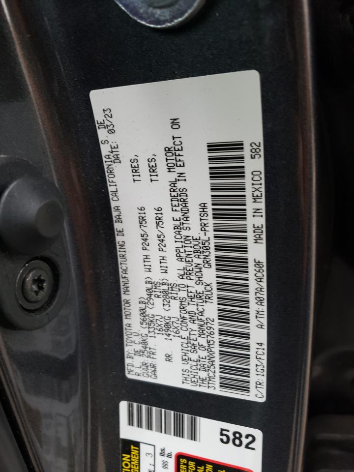 2023 TOYOTA TACOMA DOUBLE CAB VIN:3TMCZ5ANXPM576972