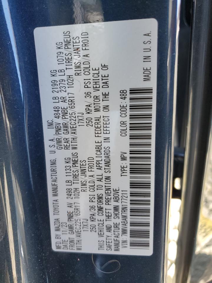 2024 MAZDA CX-50 SELECT VIN:7MMVABAM7RN177211