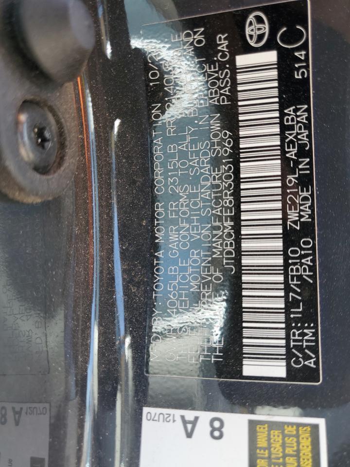 2024 TOYOTA COROLLA LE VIN:JTDBCMFE8R3031969