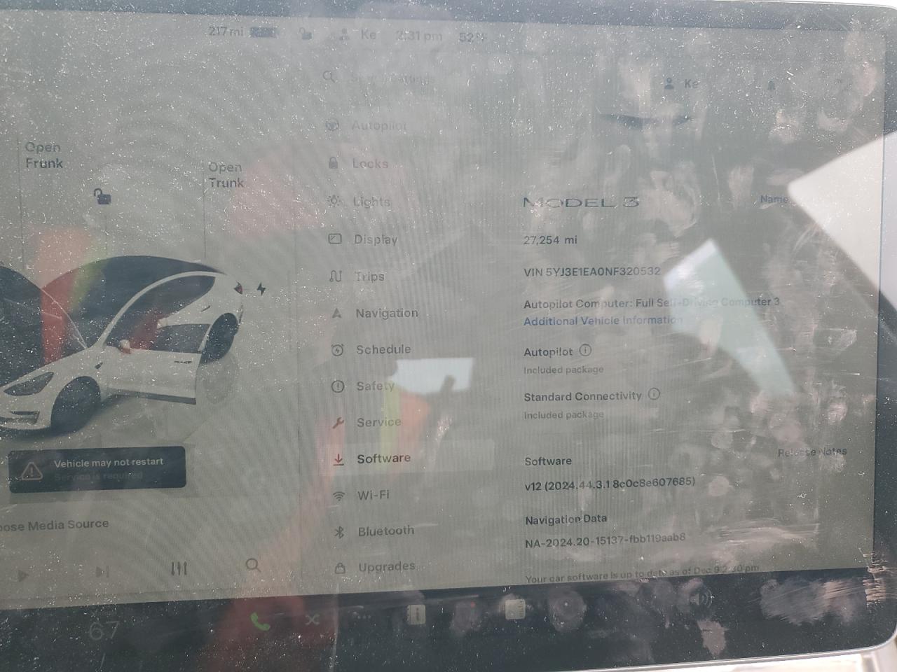 2022 TESLA MODEL 3 VIN:5YJ3E1EA0NF320532