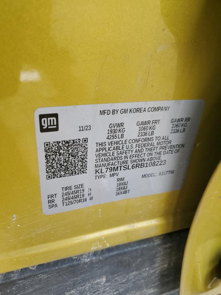 2024 CHEVROLET TRAILBLAZER RS VIN:KL79MTSL6RB108223