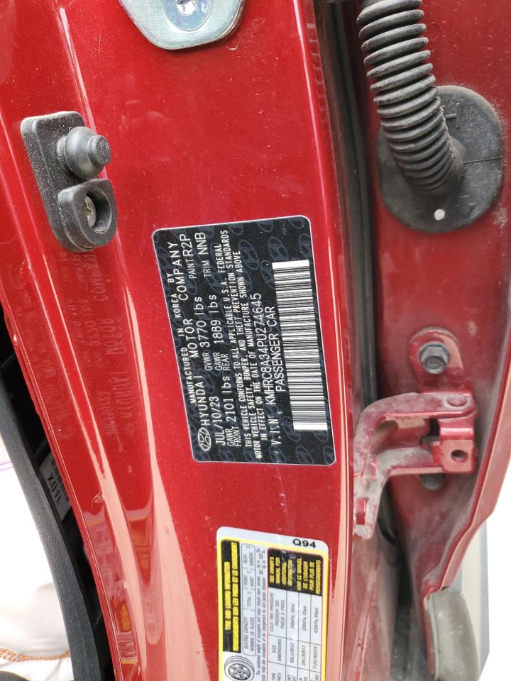 2023 HYUNDAI VENUE SEL VIN:KMHRC8A34PU274645