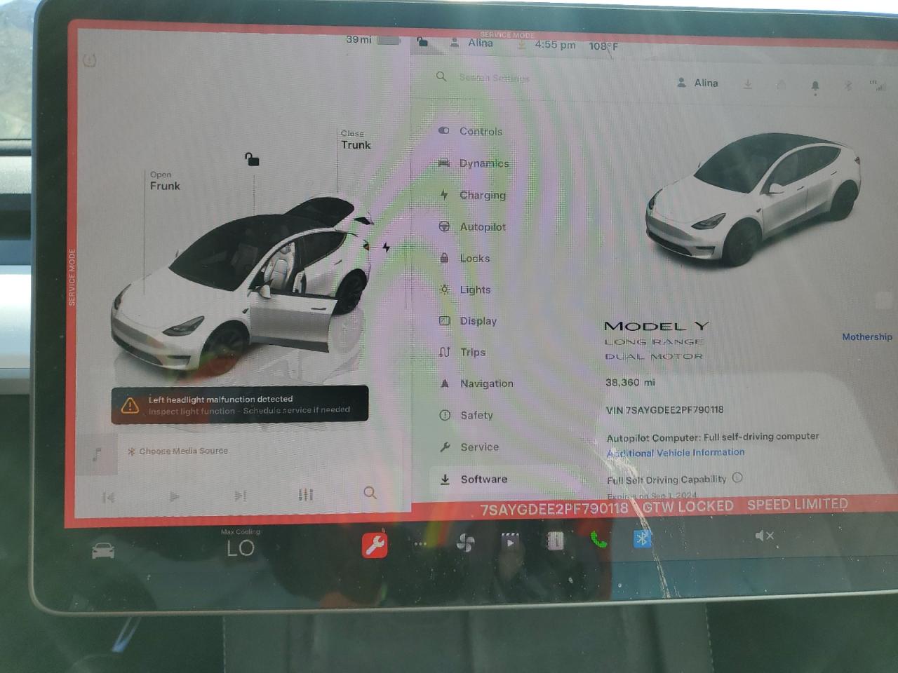 2023 TESLA MODEL Y VIN:7SAYGDEE2PF790118