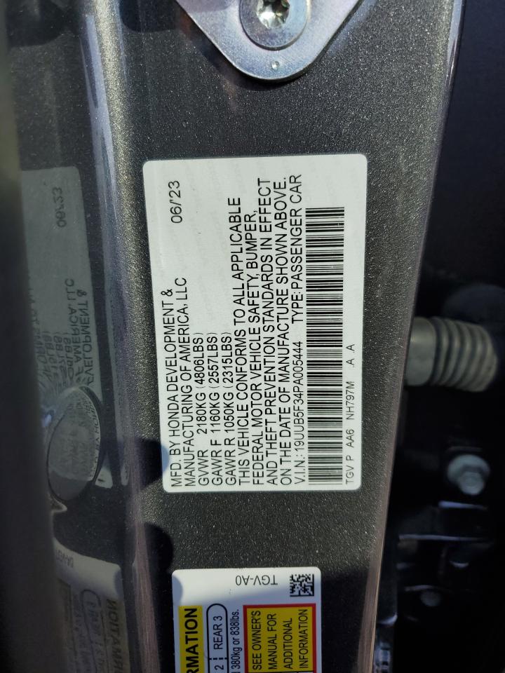 2023 ACURA TLX VIN:19UUB5F34PA005444