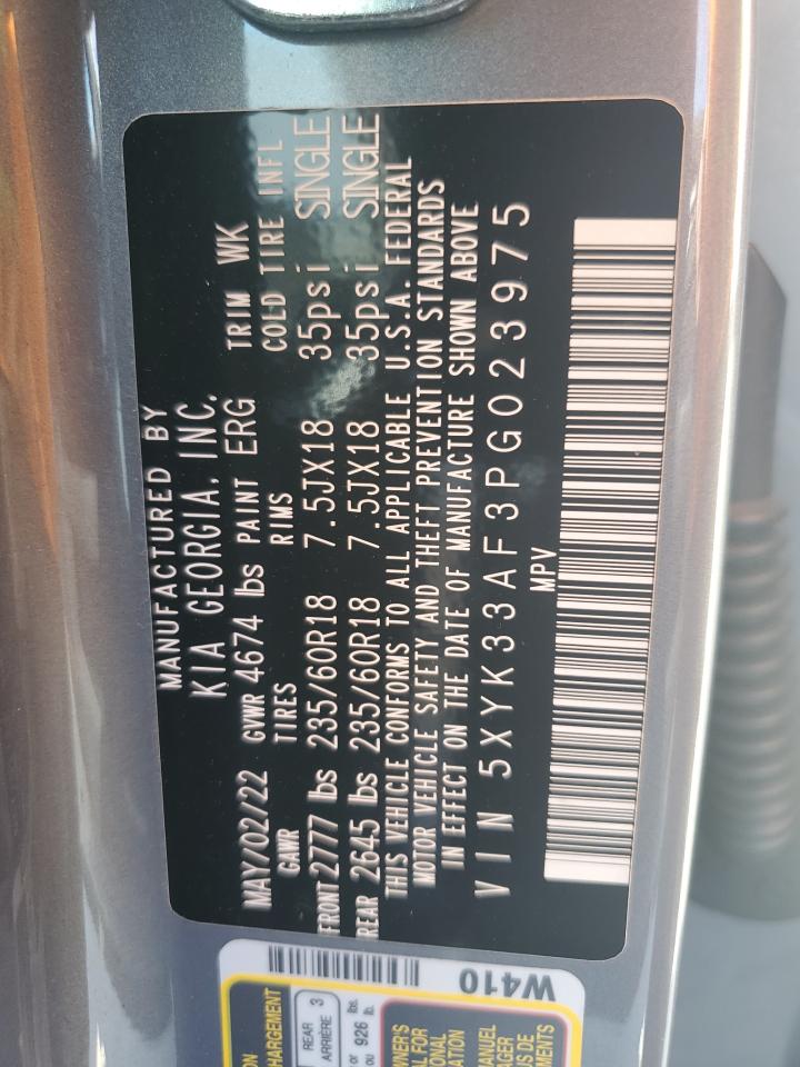 2023 KIA SPORTAGE EX VIN:5XYK33AF3PG023975