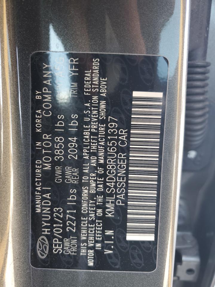 2024 HYUNDAI ELANTRA SEL VIN:KMHLS4DG8RU651397