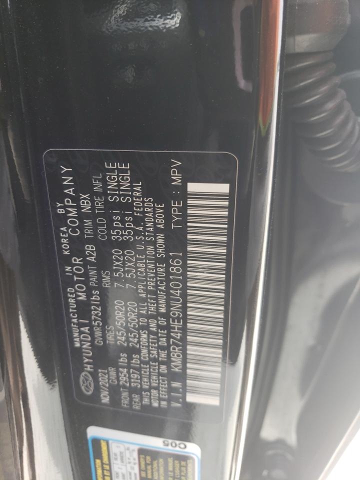 2022 HYUNDAI PALISADE CALLIGRAPHY VIN:KM8R74HE9NU401861