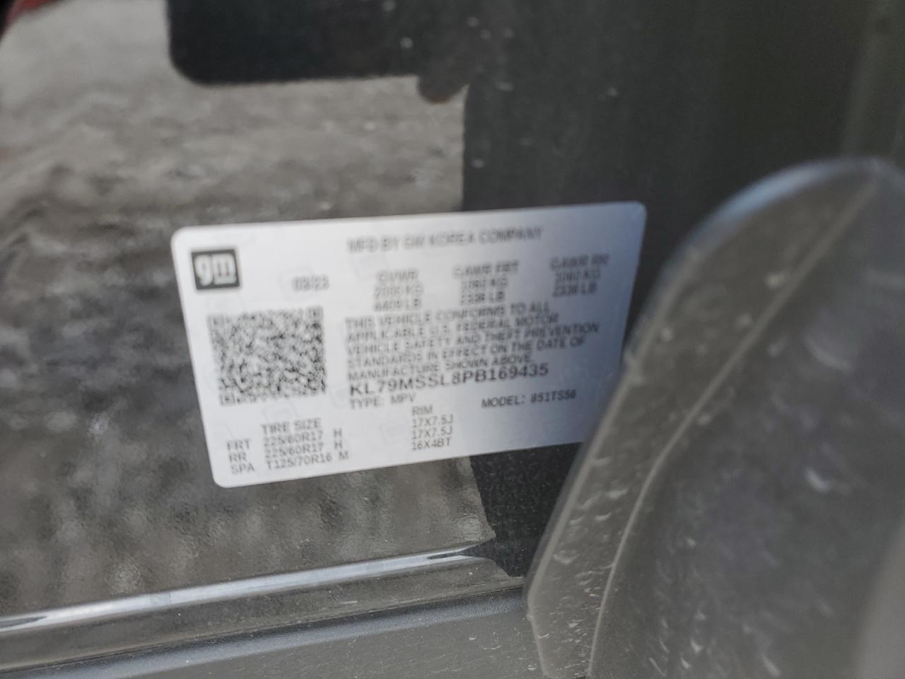 2023 CHEVROLET TRAILBLAZER ACTIV VIN:KL79MSSL8PB169435